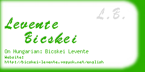 levente bicskei business card